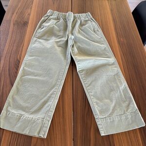 J. Crew Astrid Pale Olive Green Pull On Wide Leg Pants size Small